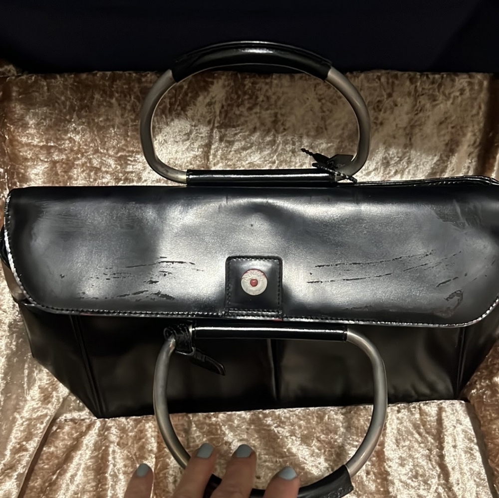 Authentic Gucci Black Patent Leather Tote - Picture 7 of 11